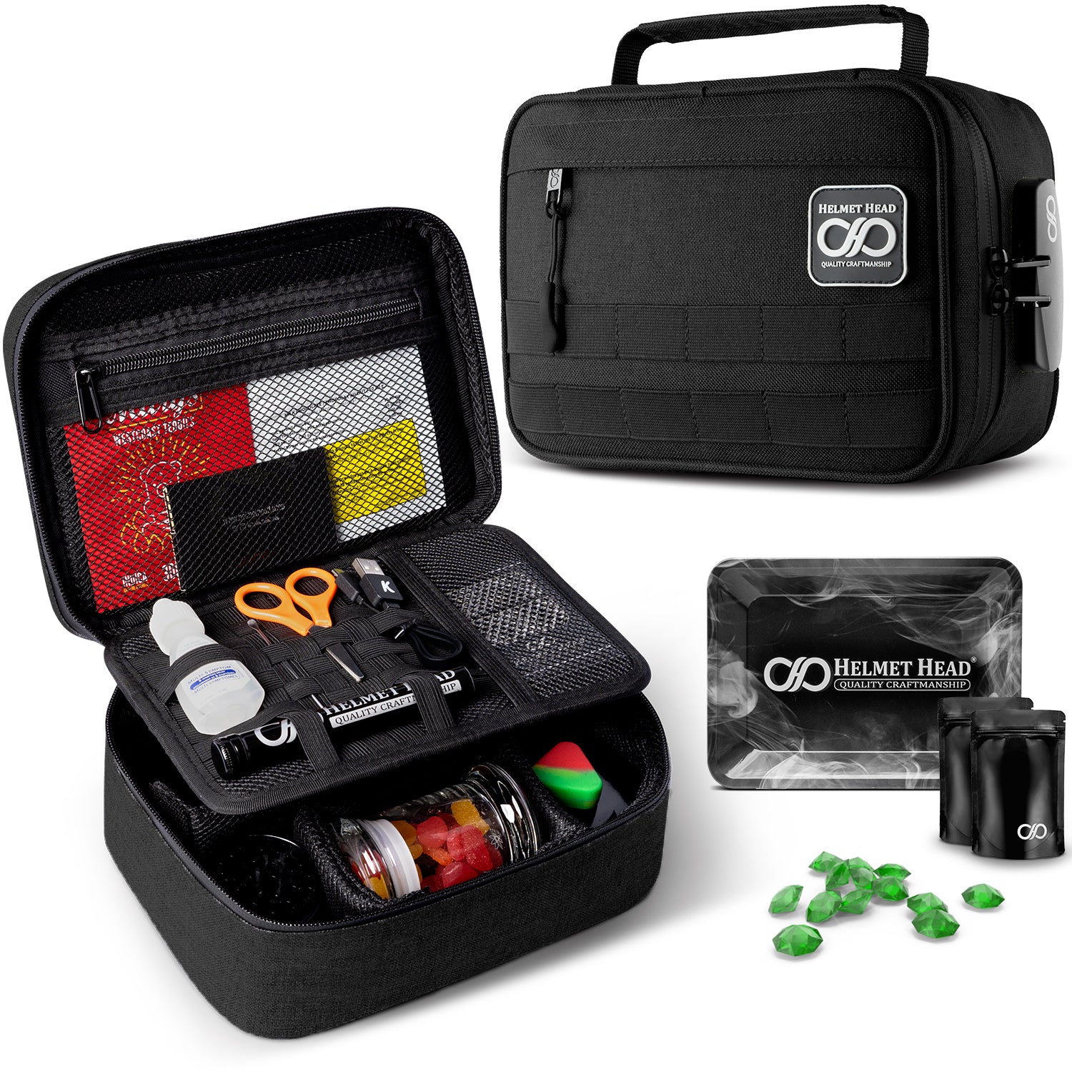 Helmet Head Smell Proof Case | Smell Proof Bag | Odor Proof Stash Box