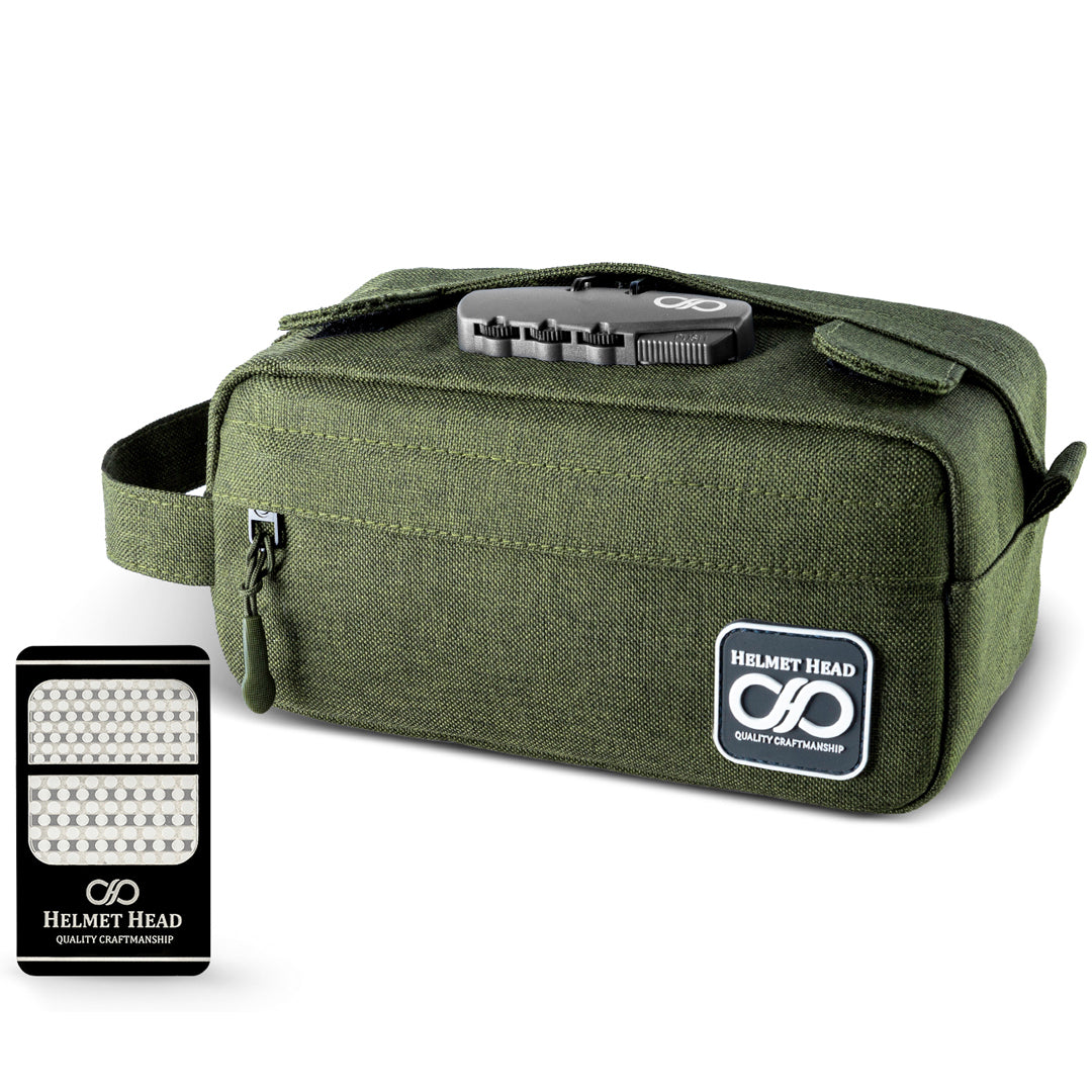 Helmet Head Compact Smell Proof Case SC30 - Green | Smell Proof Bag