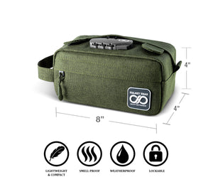 Helmet Head Compact Smell Proof Case SC30 - Green