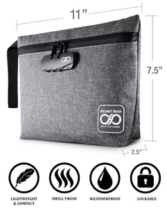 Gray Smell Proof Pouch