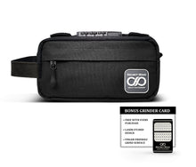 Load image into Gallery viewer, Black Compact Smell Proof Case and Grinder Card
